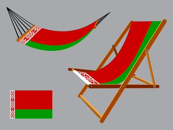 Weißrussland Hängematte und Liegestuhl Set — Stockvektor