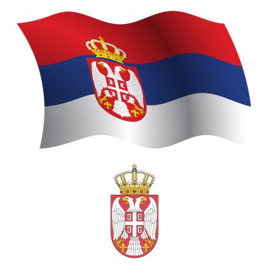 Sırbistan dalgalı bayrak ve ceket