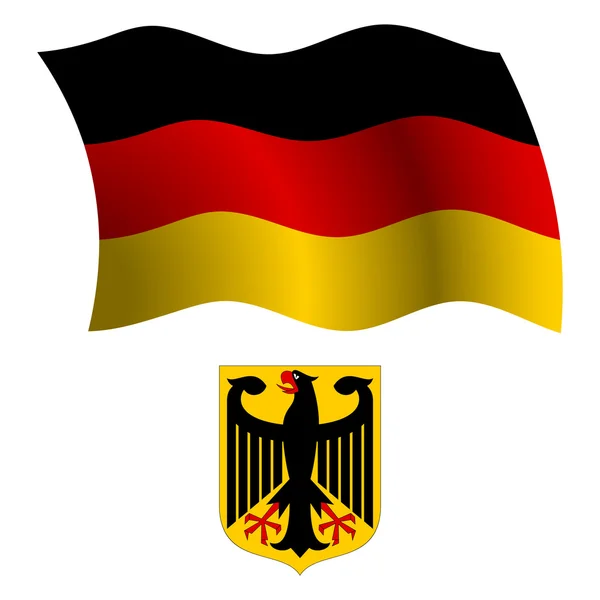 德国波浪旗和外套 — 图库矢量图片