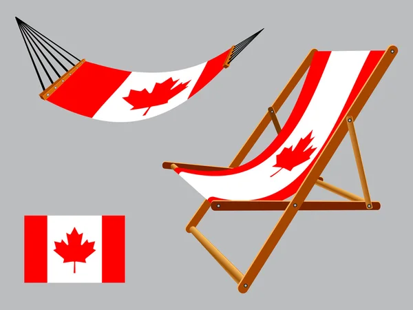 Hamac canada et chaise longue ensemble — Image vectorielle