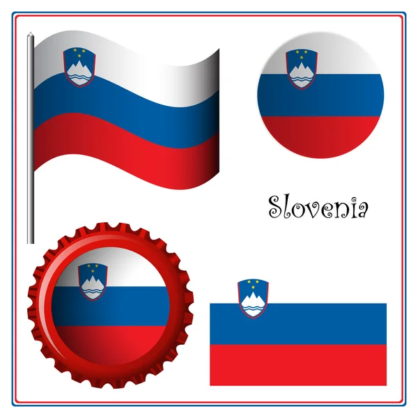 Eslovénia conjunto gráfico — Vetor de Stock