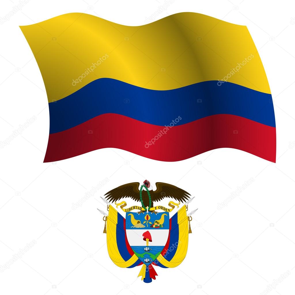 colombia wavy flag and coat