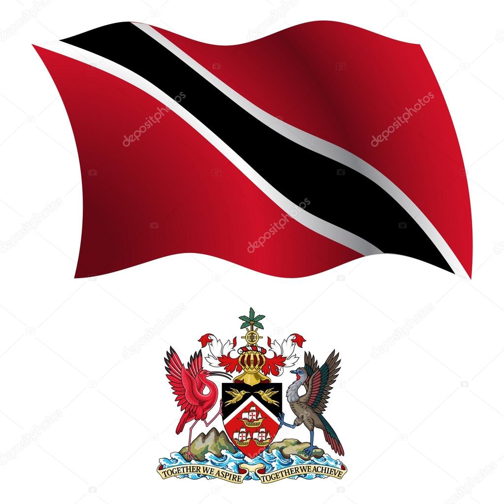 Trinidad And Tobago Wavy Flag And Coat Vector Image By C Robertosch Vector Stock 29746571