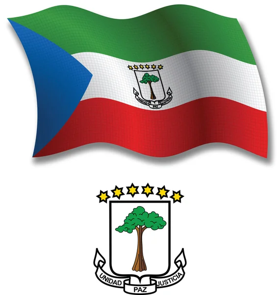 Ισημερινή Γουινέα υφή κυματιστό σημαία διάνυσμα — Διανυσματικό Αρχείο