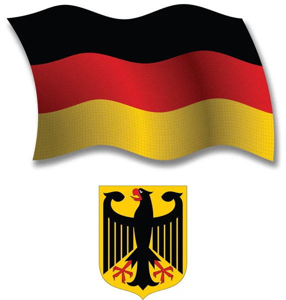 Tyskland texturerat vågiga flagga vektor — Stock vektor