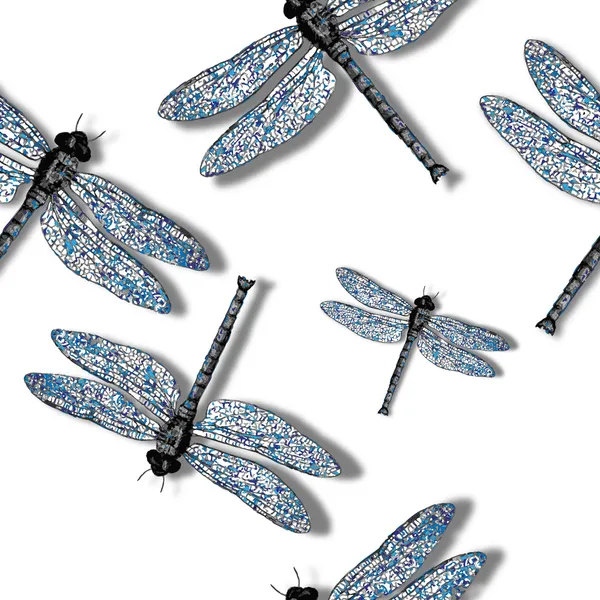 Dragon fly vzor — Stockový vektor