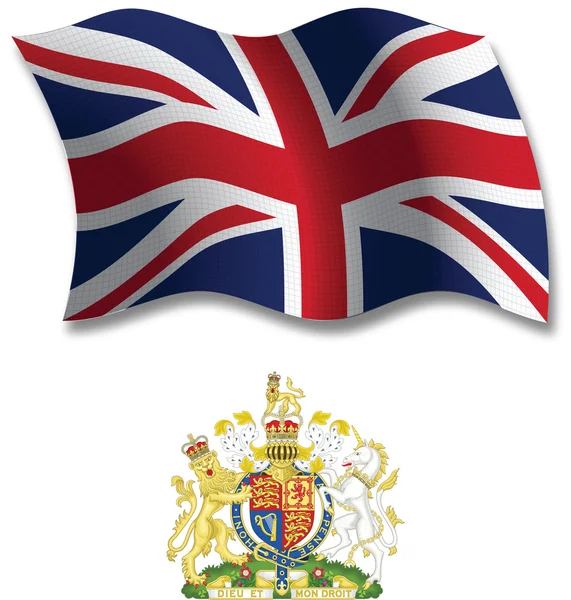 United kingdom textured wavy flag vector — Stock Vector