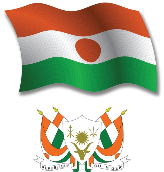 Niger textured wavy flag vector Vector Graphics