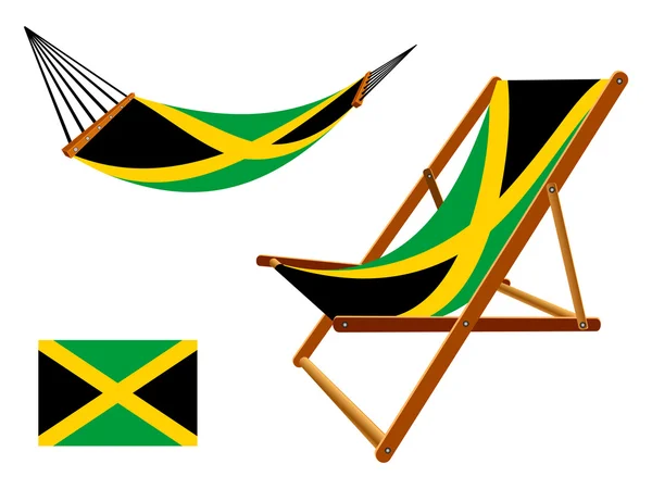 Jamajka hamak a lehátko sada — Stockový vektor