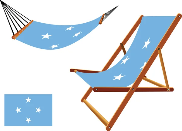 Micronésie hamac et chaise longue ensemble — Image vectorielle