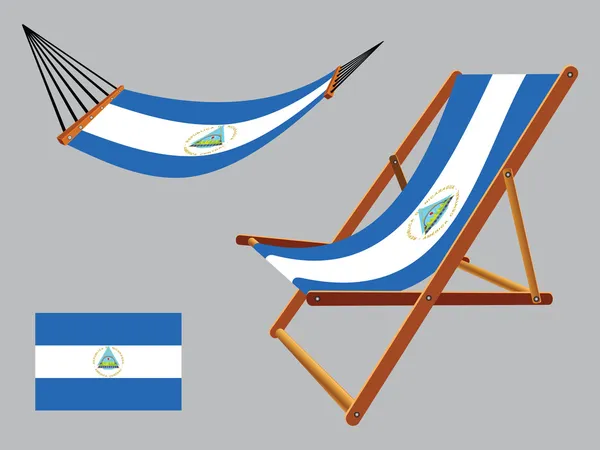 Nicaragua hamaca y cubierta silla conjunto — Vector de stock