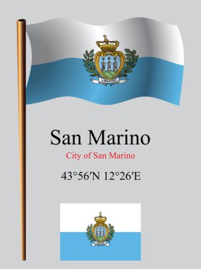 San marino dalgalı bayrak ve koordinatları