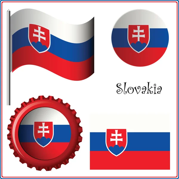 Slovakya grafik seti — Stok Vektör
