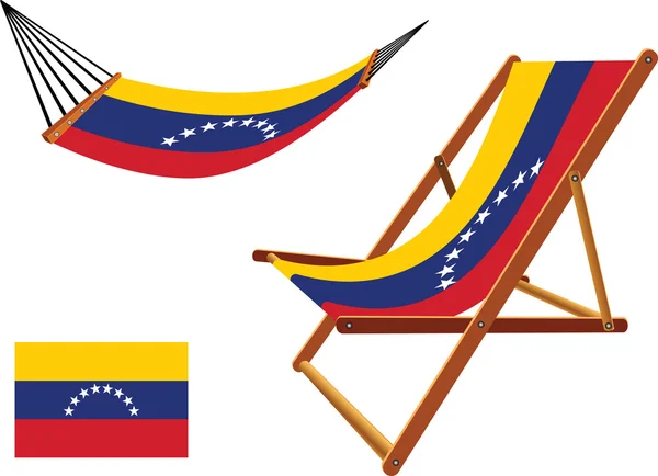 Venezuela hammock and deck chair — Stock Vector