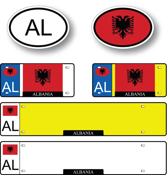 Sistema automático de Albania — Archivo Imágenes Vectoriales