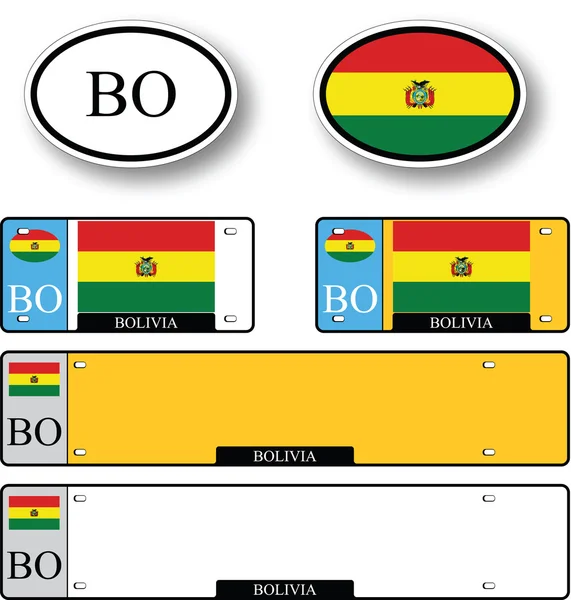 Bolivia auto set — Stockvector