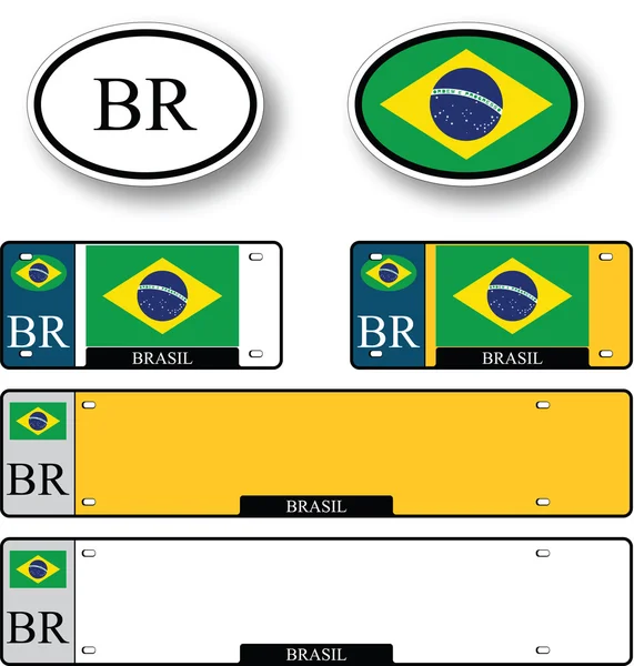 Brasilien Auto Set — Stockvektor
