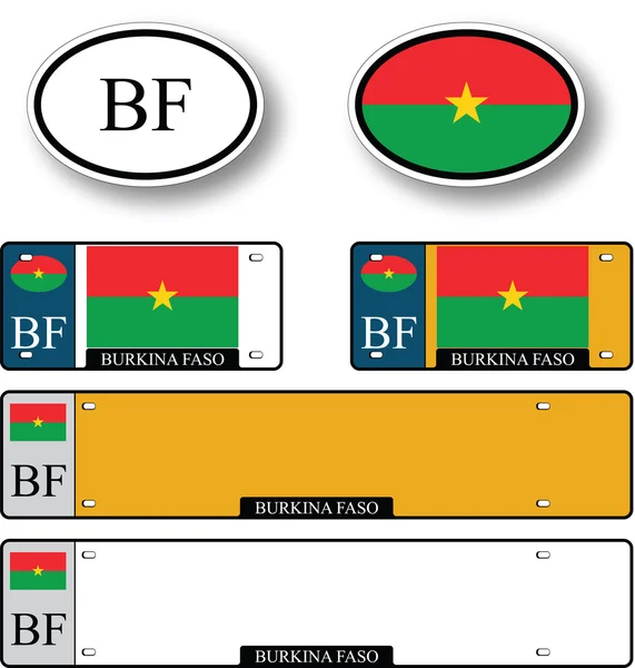 Burkina Faso-Auto-set — Stockvektor