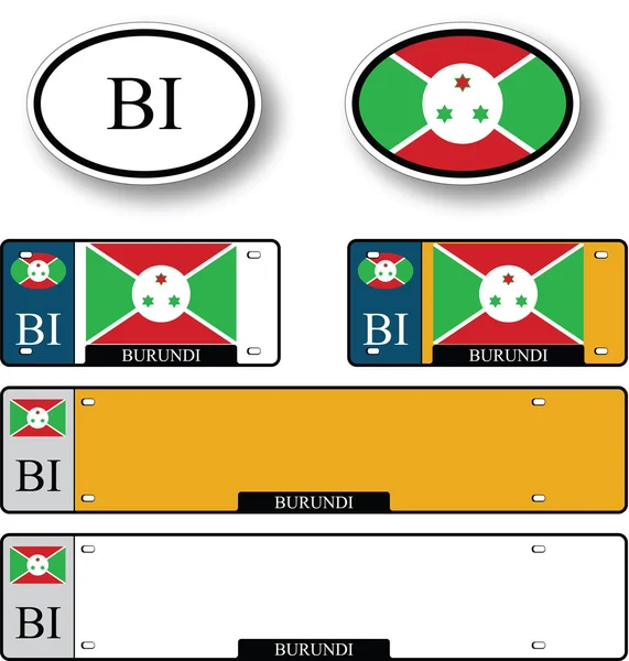 Burundi auto set — Vector de stock