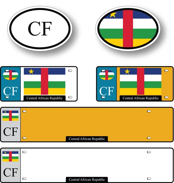 Zentralafrikanische Republik Auto Set — Stockvektor