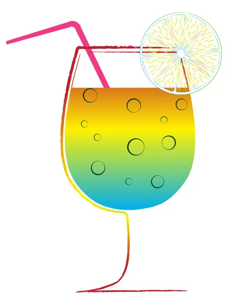 Cocktail glass — Stock Vector