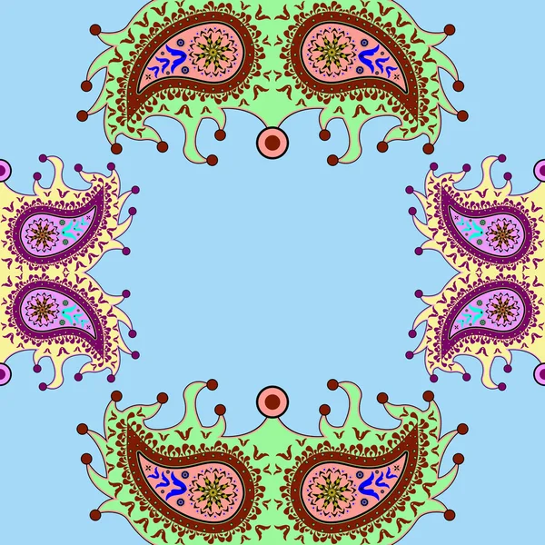 Patrón de paisley floral ornamental — Vector de stock