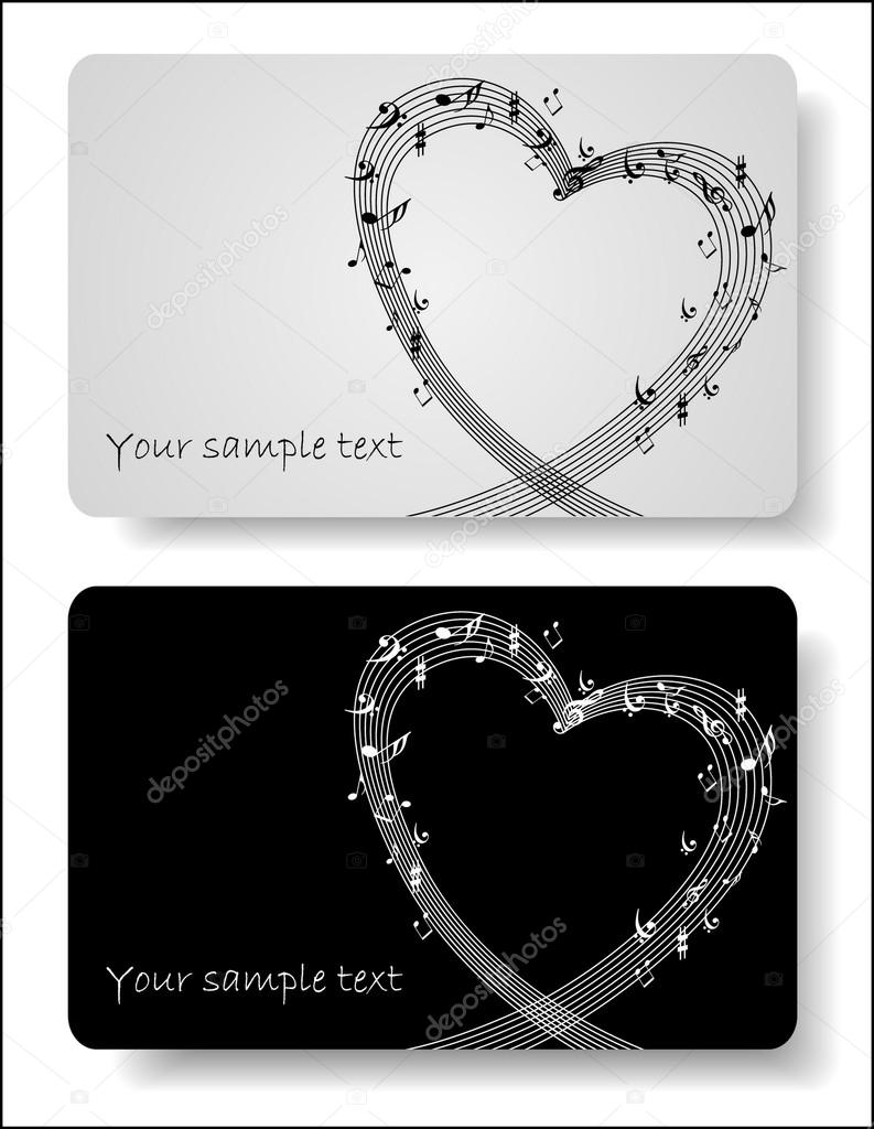 Music cards templates