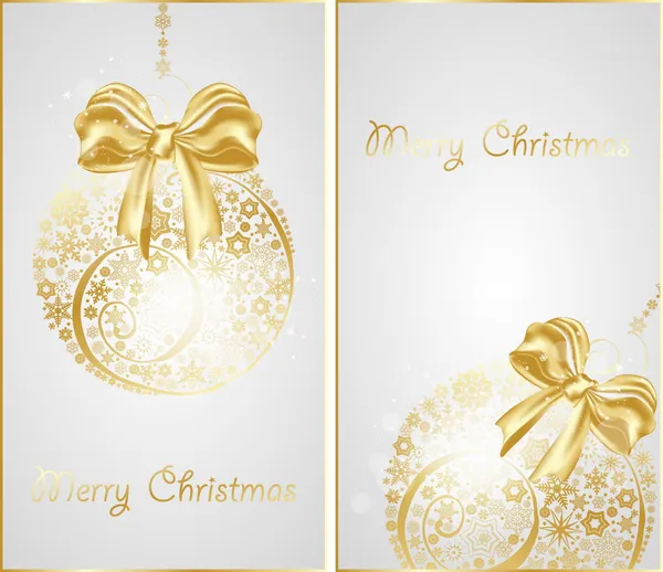 Christmas gold banners — Stock Vector