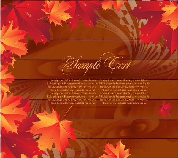 Vecteur automne fond — Image vectorielle