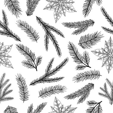 Noel ormanı dalları olan Kusursuz Tatil Şablonu.