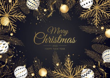 Mutlu Noeller bayrak şablonu. Web sitesi için tebrik kartı, afiş, poster, başlık