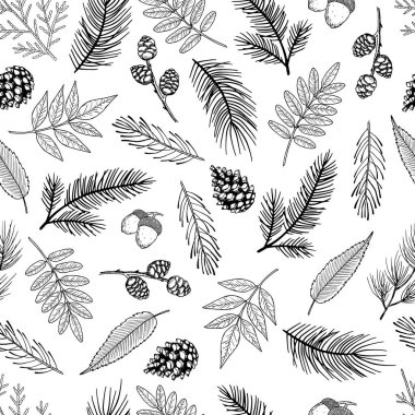 Noel ve Yeni Yıl kusursuz desen, vektör xmas arkaplan