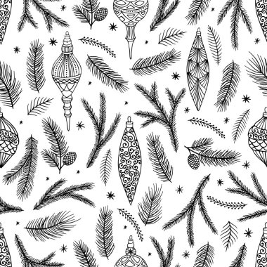 Noel ormanı dalları olan Kusursuz Tatil Şablonu.