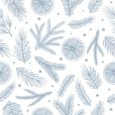 Noel ormanı dalları olan Kusursuz Tatil Şablonu.