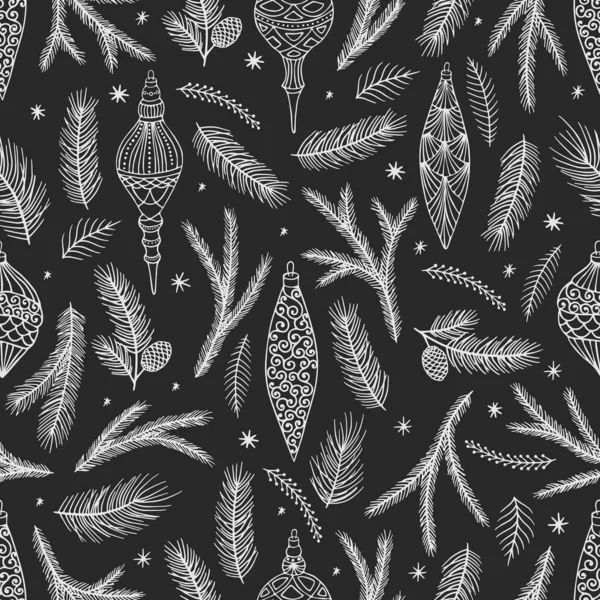 Noel ve Yeni Yıl kusursuz desen, vektör xmas arkaplan