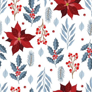 Noel Ağacı Dekorasyonları, Çam Dalları, Noktalar, Böğürtlenler.