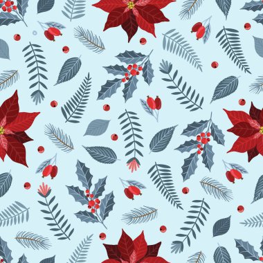 Noel ormanı dalları olan Kusursuz Tatil Şablonu.