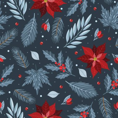 Noel ormanı dalları olan Kusursuz Tatil Şablonu.