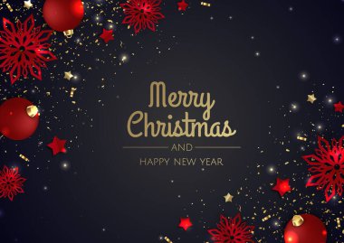 Mutlu Noeller bayrak şablonu. Web sitesi için tebrik kartı, afiş, poster, başlık