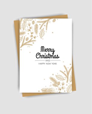 Mutlu Noel şablonları. Kurumsal tatil kartları ve davetiyeler. Çiçek çerçeveleri ve arka plan tasarımı.