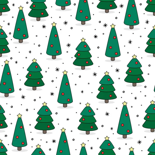 Illustration vectorielle de motif d'arbre de Noël sans couture. Peut être utilisé pour la conception de Noël. — Image vectorielle