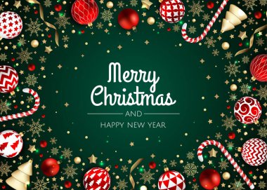 Mutlu Noeller bayrak şablonu. Web sitesi için tebrik kartı, afiş, poster, başlık