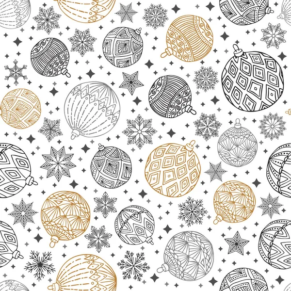 Seamless vector pattern. Scandinavian Christmas illustration. Design for greeting card, banner, poster — Vettoriale Stock