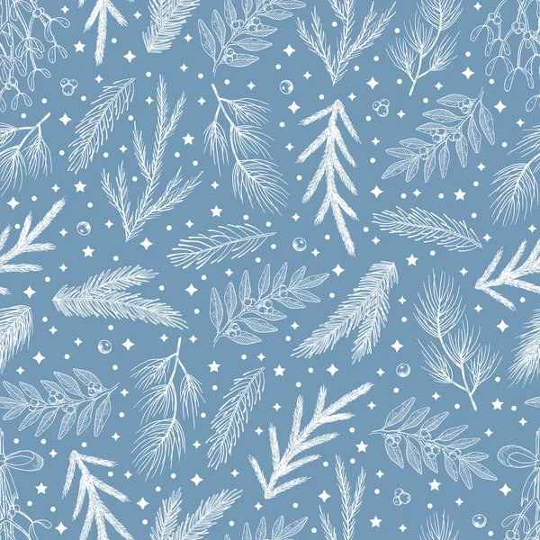 Seamless vector pattern. Scandinavian Christmas illustration. Design for greeting card, banner, poster — Vettoriale Stock