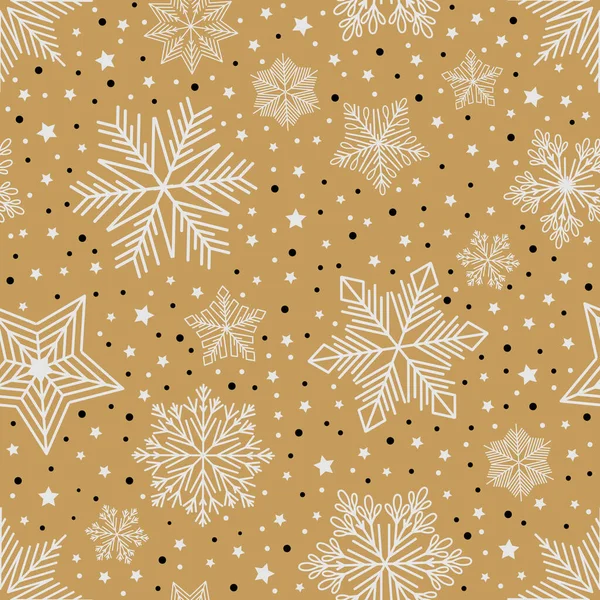 无缝线矢量图样。斯堪的纳维亚圣诞插图。贺卡、横幅、海报设计 — 图库矢量图片