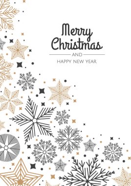 Noel ve Yeni Yıl geçmişi. Parlak Kış Tatil Kompozisyonu. Tebrik kartı, afiş, poster