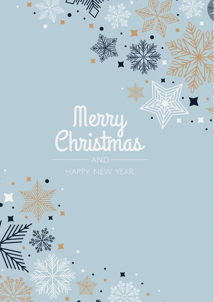 Natal e Ano Novo fundo. Composição de férias de Inverno brilhante. Cartão de saudação, banner, cartaz —  Vetores de Stock