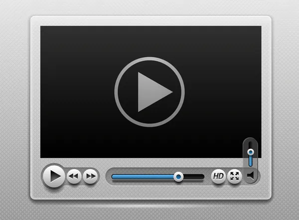 Vidro Video Player —  Vetores de Stock