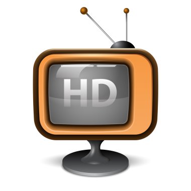 Retro tv gerçekçi simgesi