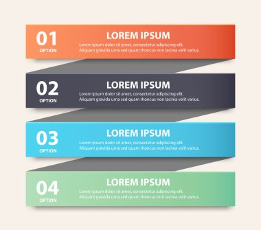 Modern spiral infographics seçenekleri afiş.